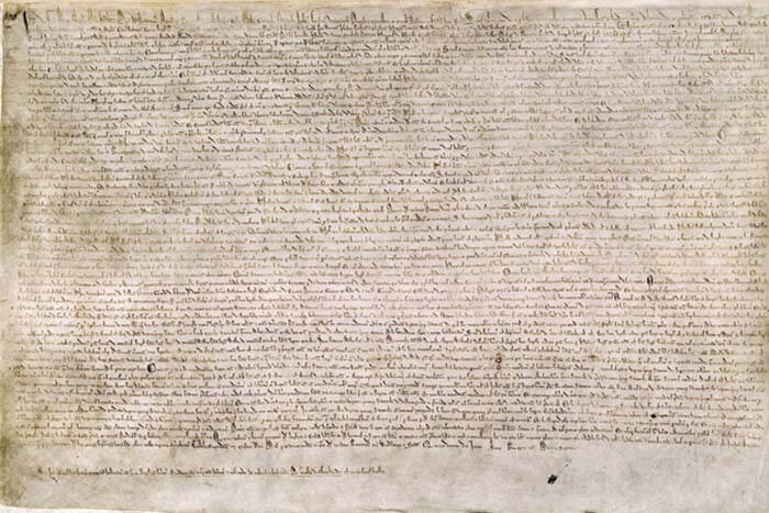 Принятие Великой хартии вольности в Англии - 1215 г.