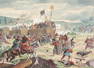 Битва у Липан. 1434 год. Чашники нападают.