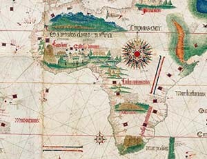 Африка на португальской карте 1502 г.
